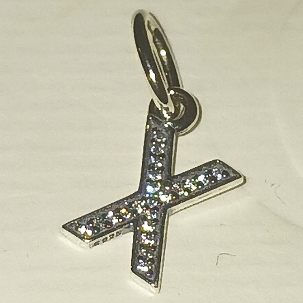 Pandora Sterling Silver CZ Sparkle X Dangle Charm